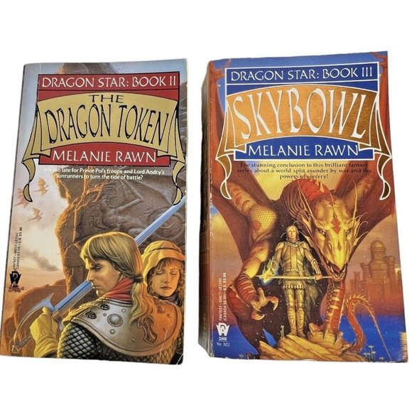 DRAGON Star Trilogy Books 2 and 3 Skybowl Dragon Token Series Melanie Rawn PB - Picture 1 of 12